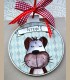 Personalized ξύλινo χριστουγεννιάτικο στολίδι Σκυλάκι (CR110)