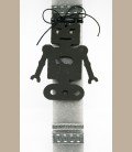 Λαμπάδα ρομπότ ξύλινο μαύρο
