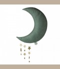 Picca LouLou- Υφασμάτινο κρεμαστό Φεγγάρι με αστέρια γκρί 45εκ