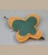 Πεταλούδα Καρφίτσα Κίτρινο Πράσινο